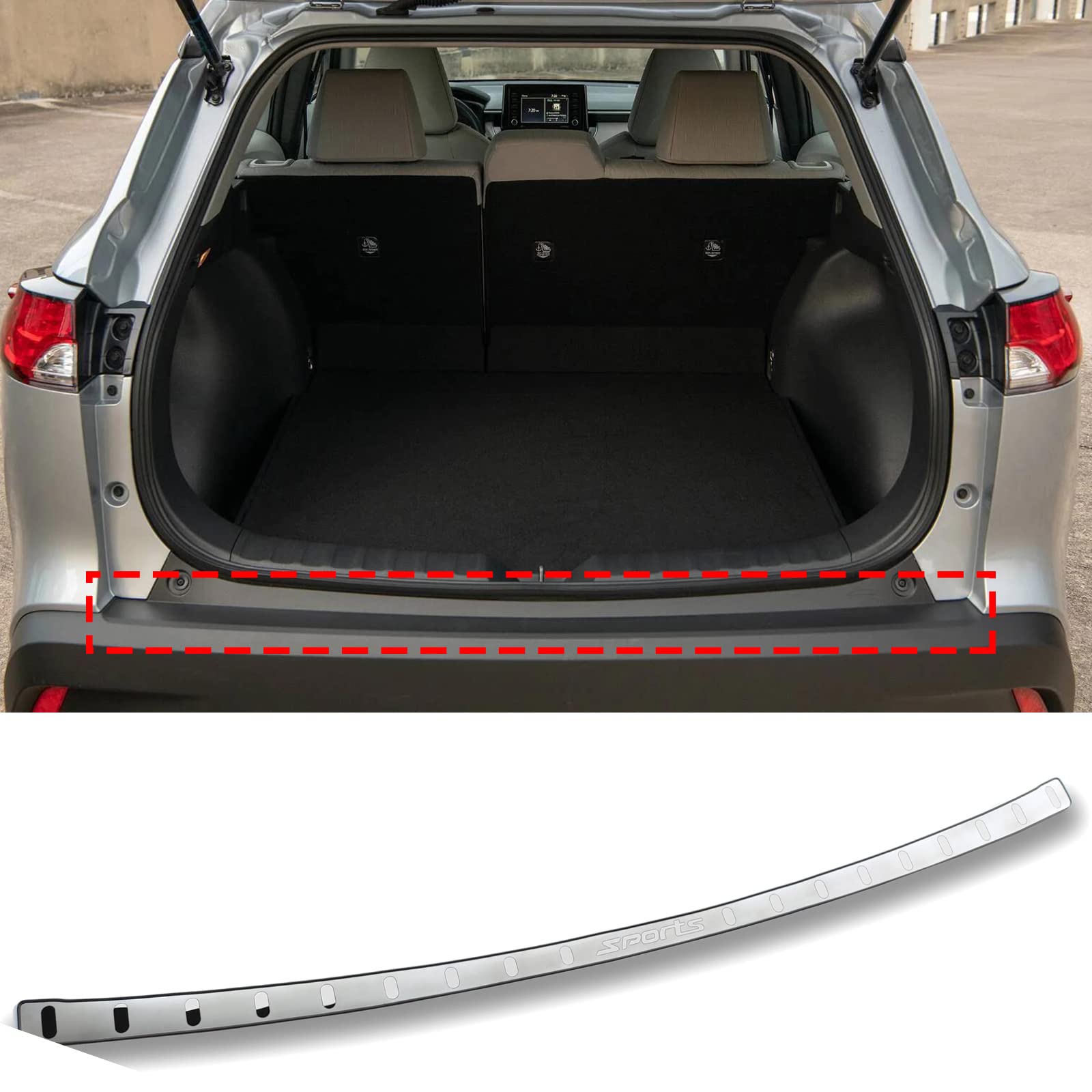 Amazon | APEXRA 車用 ステンレススチール リアバンパープロテクター Amazon | APEXRA 車用 ステンレススチール リアバンパープロテクター