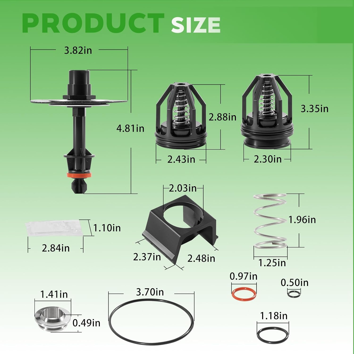 1-1/4" - 1-1/2" All-in-One Pipe Repair Kit | Includes Total Relief Valve + Dual Check Valve Repair Components + Retainer 0887794 887794 RK 009M2-T LF009M2-QT