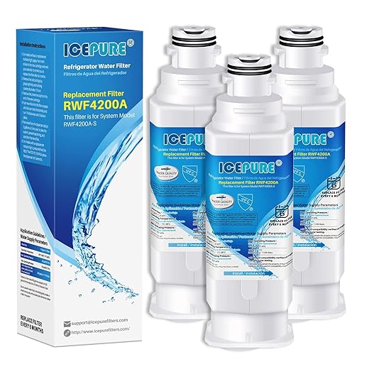ICEPURE DA97-17376B Refrigerator Water filter Compatible with Samsung DA97-17376B, DA97-08006C, HAF-QIN, HAF-QIN/EXP,RF23M8070SG, BRF425200AP 3 PACK