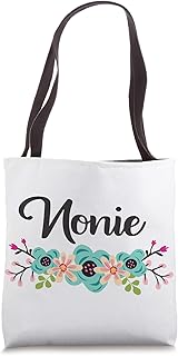 Nonie Gifts From Grandkids Floral Personalized Name Gift Tote Bag