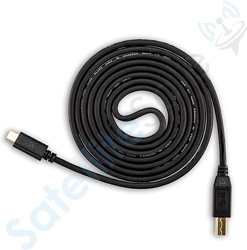 Miniatura 4 de SatelliteSale Universal USB tipo C a 3.0 tipo B macho a macho Cable 5Gbps Datos Negro Cable