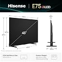 Hisense 108 cm (43 Inches) 4K Ultra HD Smart Hi-QLED TV | 48W Speakers | Dolby Atmos & HDR10+ | Cricket Mode | World Fastest TV OS - VIDAA | 43E75Q (Black) gallery image
