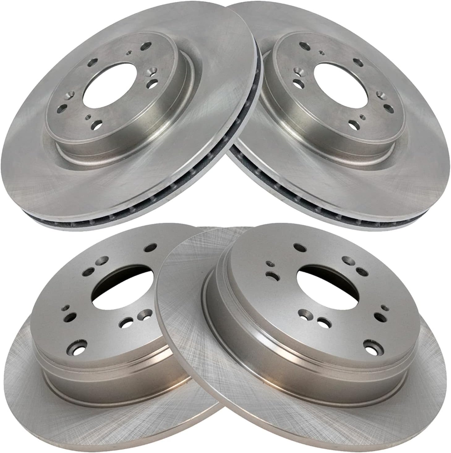 TRQ Front and Rear Brake Rotor Set Compatible with 2012-2016 Honda CR-V