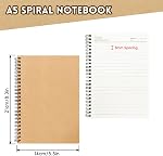 12 Pack A5 Spiral Notebook, College Ruled Journals 8.3" x 5.5", 120 Pages Lined Writing Pads