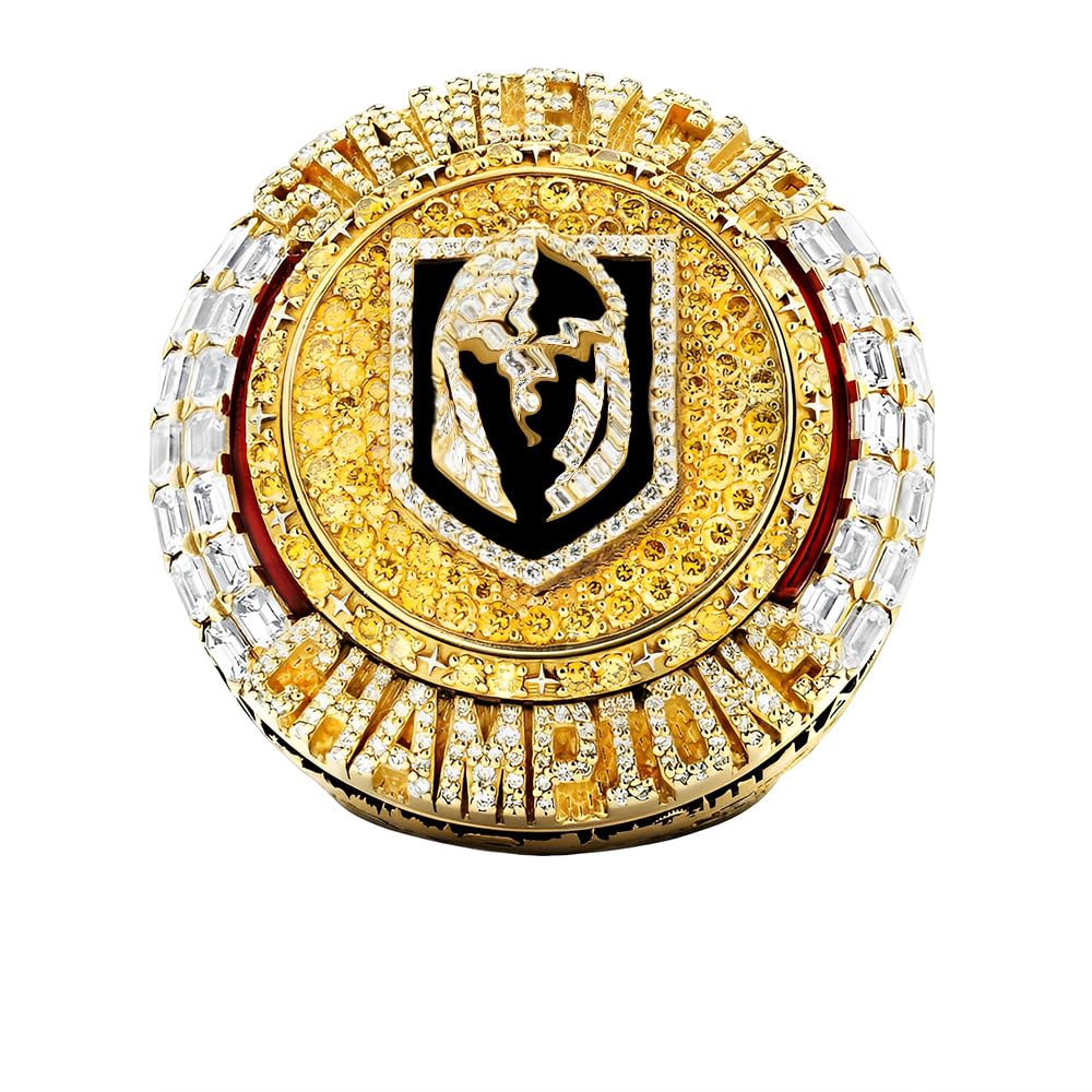 2023 Stanley Cup Golden Knights Championship Ring Nachbildung des NHL Championship Ring mit Holzbox Fans
