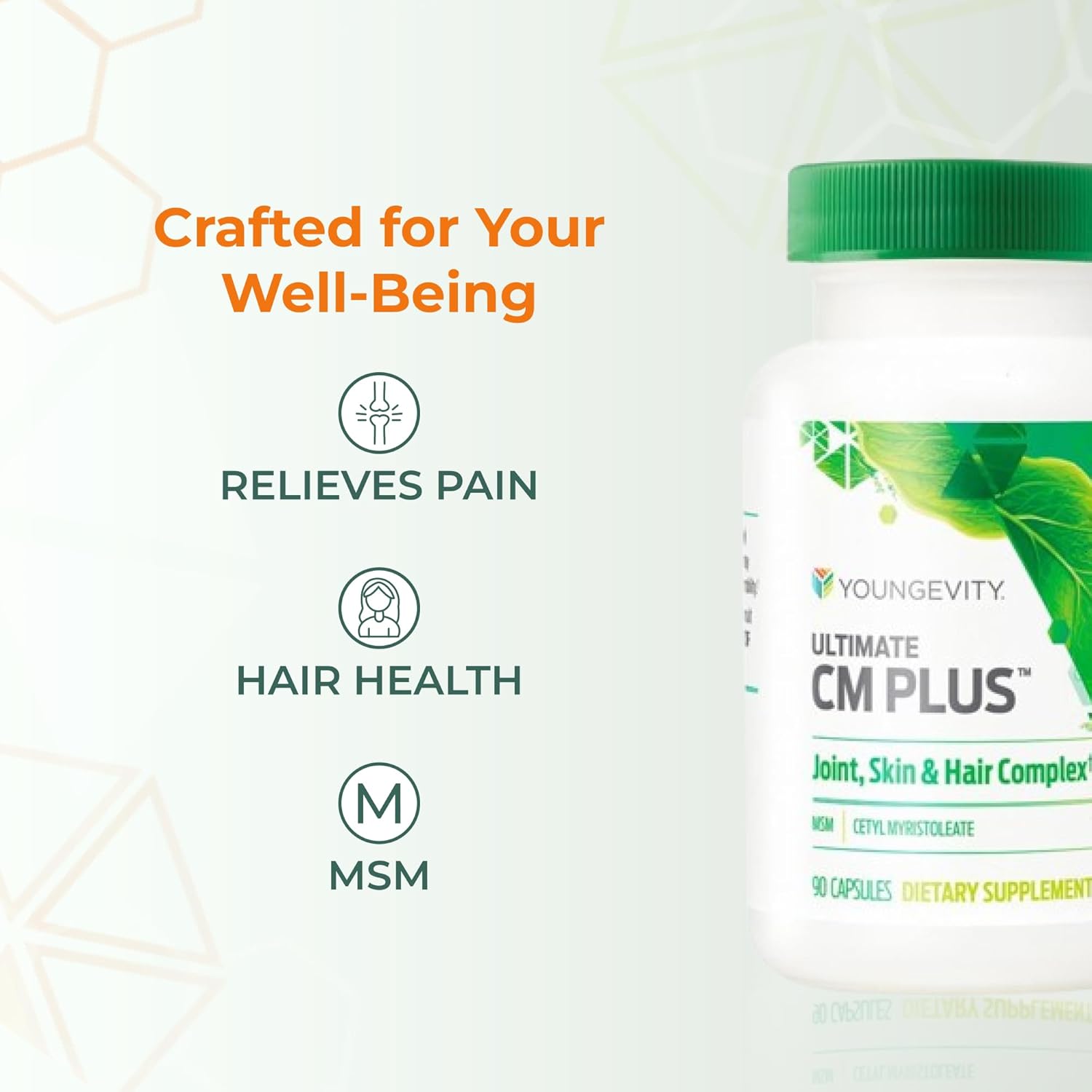 Youngevity Ultimate CM Plus™ - Patented Bone Health Supplement MSM & Cetyl Myristoleate - Muscle and Bone Health Complex - (90 Capsules)