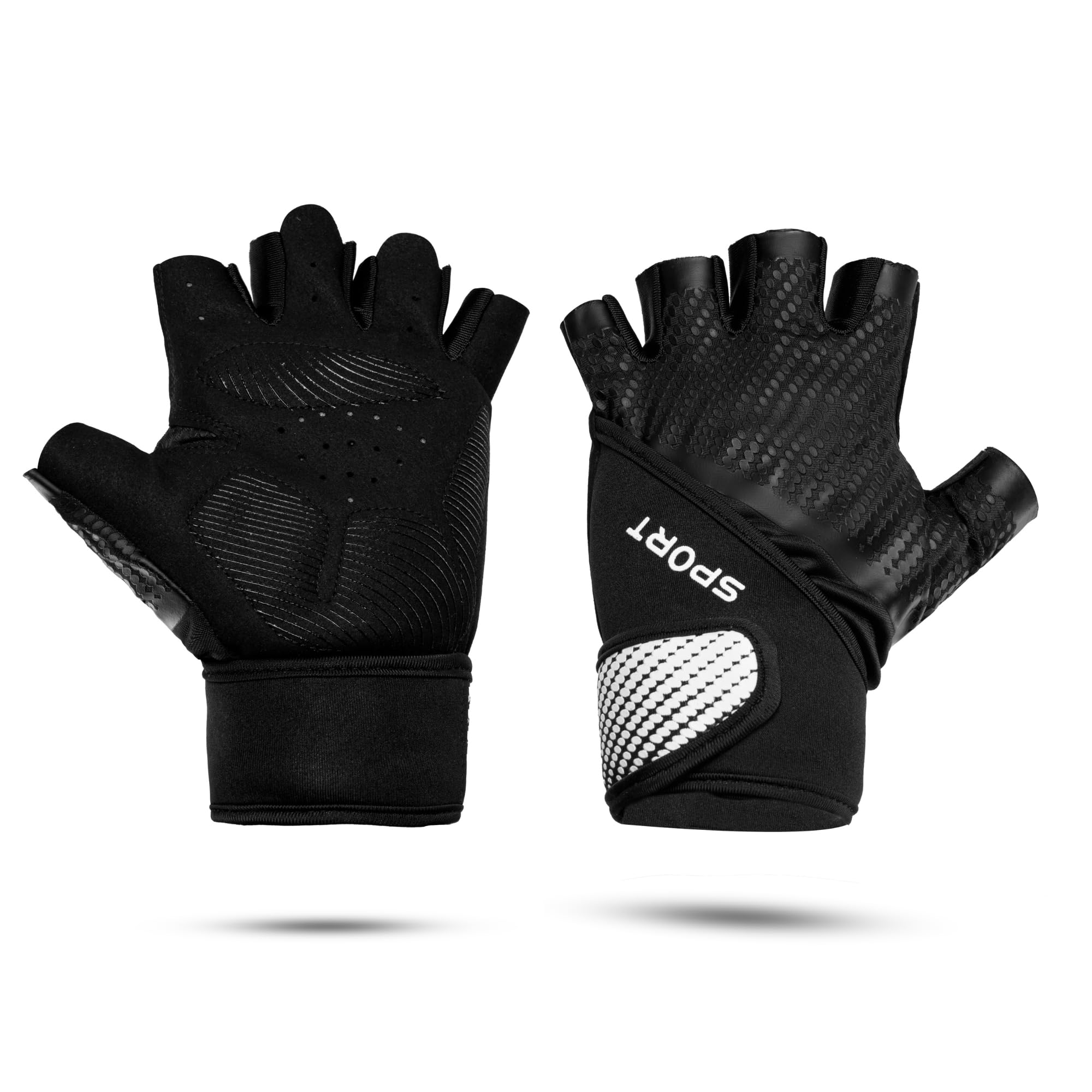 BADOWL Gym Gloves for Men & Women with Wrist Support Accessories | Gloves for Professional Weightlifting, Exercise, Cycling Gloves, Bike Sports Gloves (White - M) (B0D4V7WJVS) Amazon Price History, Amazon Price Tracker
