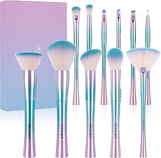 Docolor Makeup Brushes,11Pcs Fantasy Makeup Brush Set Foundation Powder Contour Eyeshadow Eyebrow Fan Cosmetic Brushes Kits