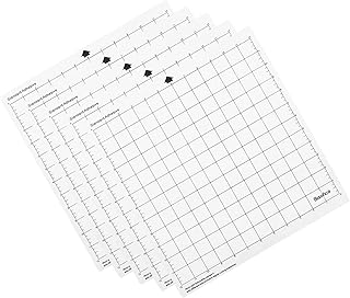 Jethrora Tapete de corte de substituição Tapete adesivo transparente Cricut com grade de medição 12 por 12 polegadas para Silhouette Cameo Cricut Explore Plotter Machine 5PCS