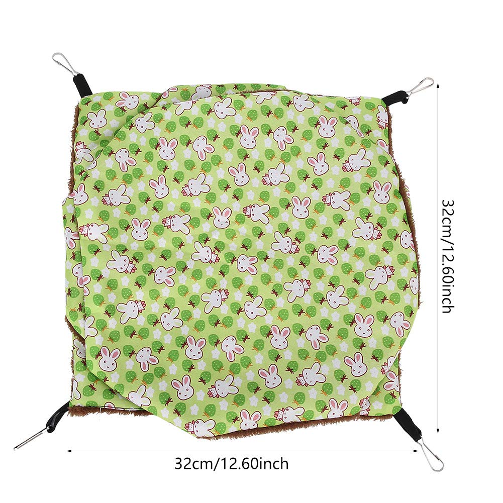 Hamaca para ratas hurones de 3 niveles, accesorios para jaulas para cobayas, hamaca para chinchillas para animales pequeños Petauro de azúcar loro chinchilla (verde)