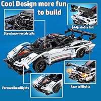 Vista 3 de WisePlay Modelos de autos para construir para adultos y niños de 8 a 12 años - Proyectos STEM para niños de 12 a 16 años - Construye tu propio auto