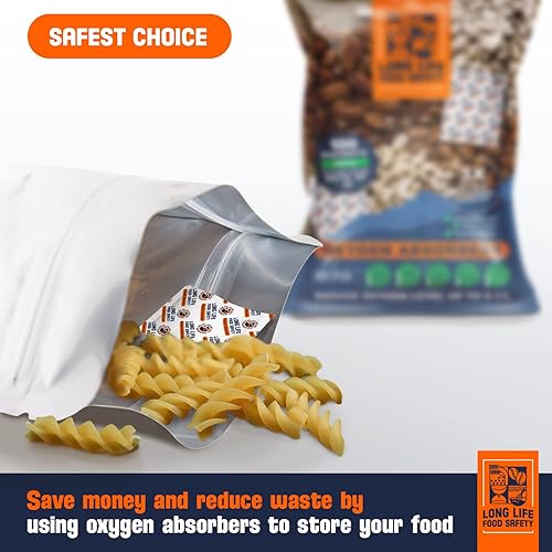 Miniatura 9 de Absorbentes de oxígeno de 3000 cc y 2000 cc para almacenamiento de alimentos (20 paquetes, sellados individualmente al vacío), 3 veces capacidad de
