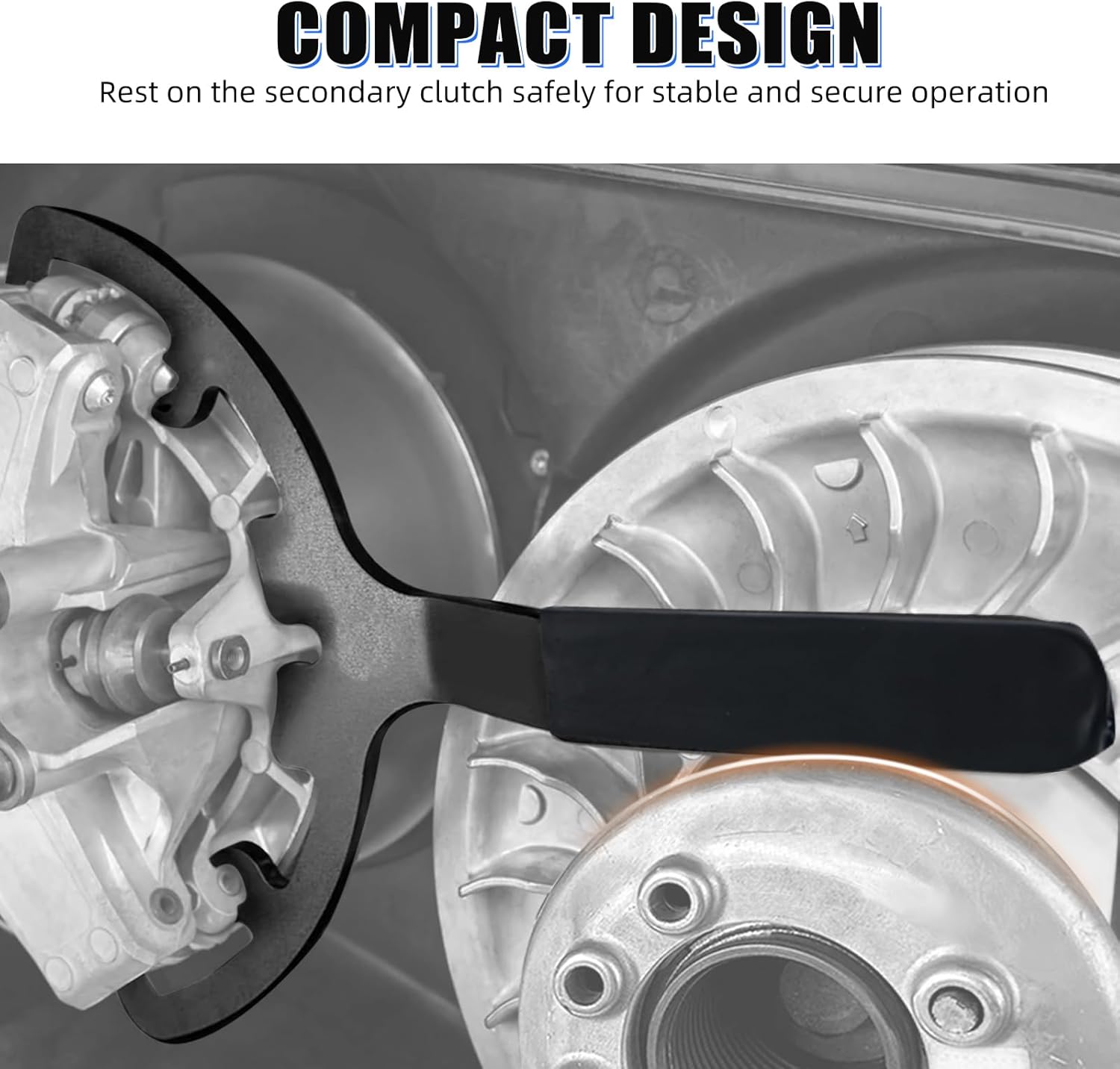 NICECNC Primary Clutch Holding Tool Compatible with Can Am Maverick X3 Max RR 4x4 XDS Turbo DPS 2022-2024, Maverick X3 RR 4x4 XMR Turbo DPS 2022 Black