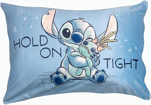 MORIPiLO Morishita Pillow Case, Stitch Goods, Plush Cover, 16.9 x 24.8 inches 43 x 63 cm, Disney Character, Adult, Cute, Meltingly Soft Touch, Disney Scrump, Blue, 415739