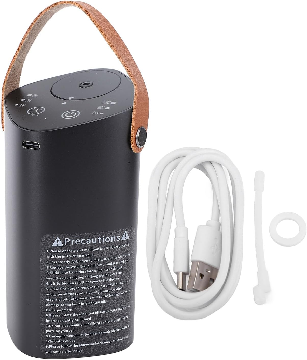 Waterless Car Diffuser, 20ML Waterless Diffusers with Timer for Essential Oils, Super Quiet Cordless Aromatherapy Essential Oil Tool for Car, Room, Office