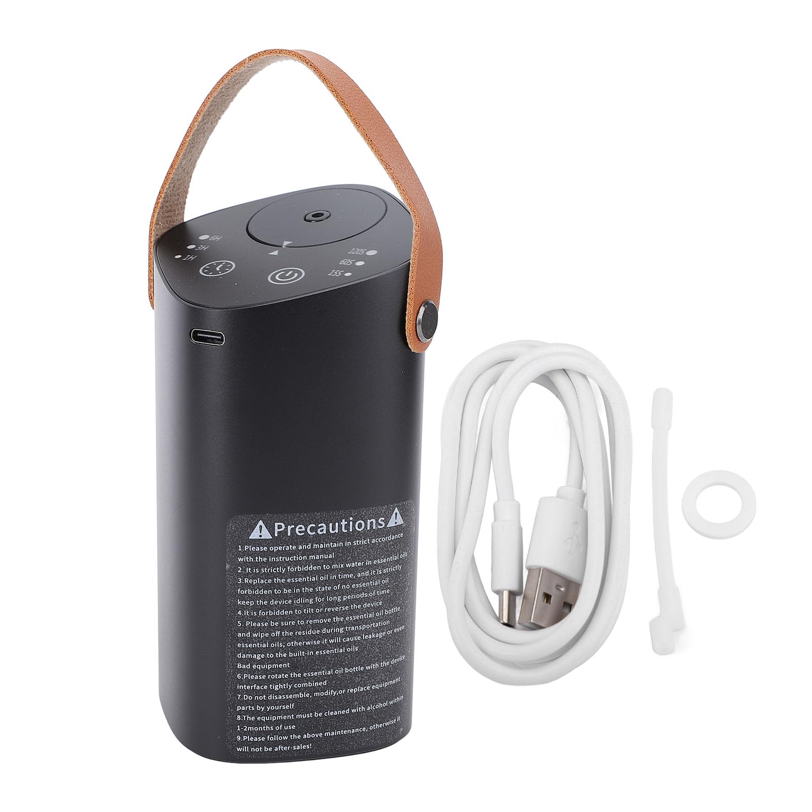 GOWENIC Diffusore di Oli Essenziali Senza Acqua per Auto, Diffusore di Aromaterapia Portatile in Alluminio con Timer, Macchina per Fragranze per Auto a Basso Rumore per Ufficio Camera da Letto, di