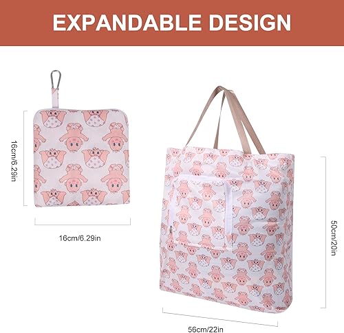 Miniatura 3 de SANFERGE Paquete de 2 bolsas de lavandería de viaje con asa y cordón, bolsas plegables expandibles para ropa sucia con gancho y cremallera, forro