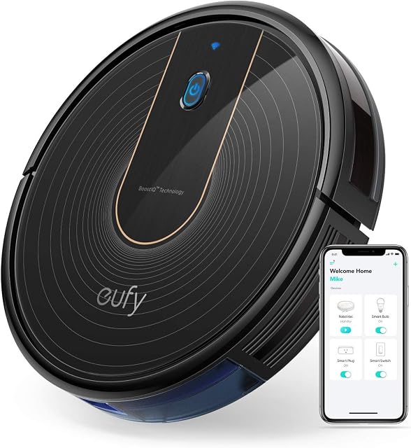 eufy [BoostIQ RoboVac 15C, Wi-Fi, Upgraded, Super-Thin, 1300Pa Strong Suction, Quiet, Self-Charging Robotic Vacuum Cleaner, Cleans Hard Floors to Medium-Pile Carpets (Refurbished)