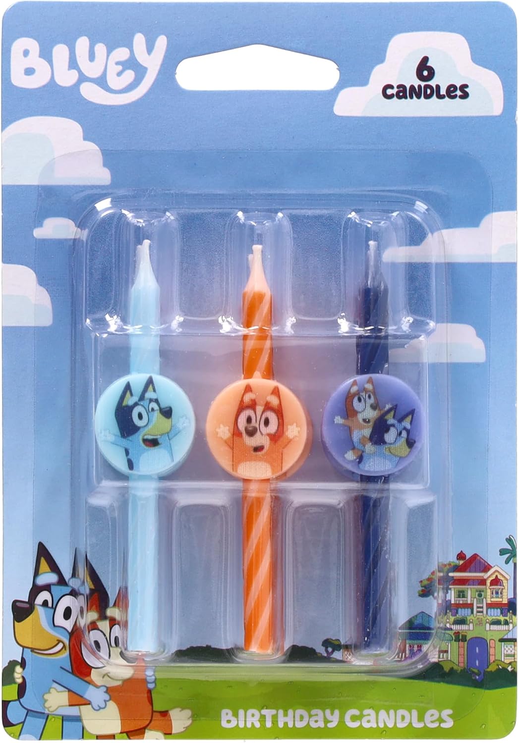 Bluey and Bingo Birthday Candles | Cake Decoration Toppers | 6 Count