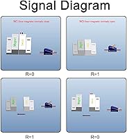 Vista 4 de Aoje-Link RC-38A - Interruptor magnético de puerta sin cable, sensor de ventana para control de acceso de seguridad para el hogar y sistemas