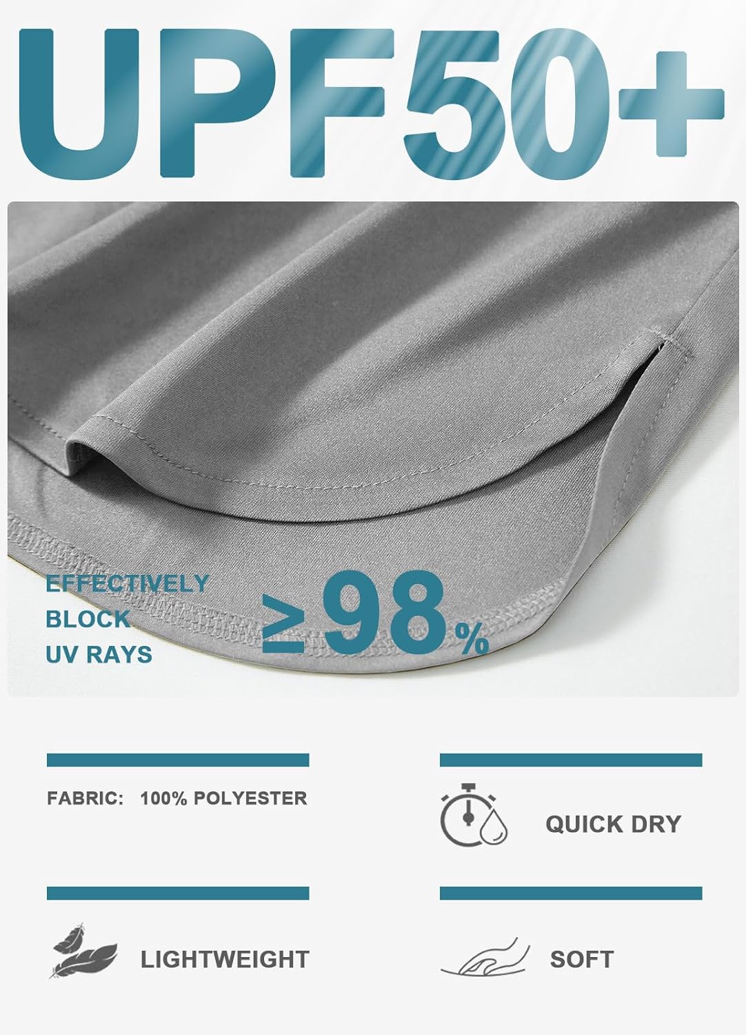 baleaf Women's Sun Protection Hoodie Shirt UPF 50+ Long Sleeve UV SPF T-Shirts Rash Guard Hiking Running Quick Dry - Image 3