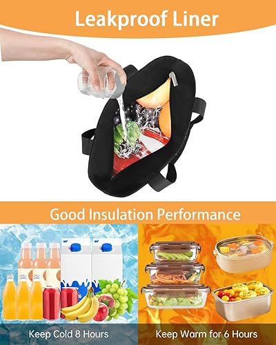 Miniatura 4 de GLENKEY Lonchera térmica con bolsa de almuerzo Bolsas enfriadoras grandes a prueba de fugas para adultos Lonchera suave para mujeres, turno de