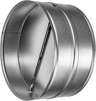 Vent Systems 10 Inch Backdraft Damper - Galvanized Steel Duct Connector for One-Way Airflow - Inline Fan Vent Deflector - HVAC Ducting Connector with Backflow Shutters