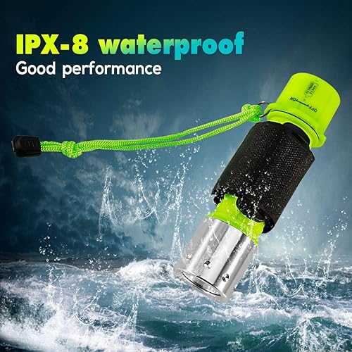 Miniatura 3 de BlueFire Linterna de buceo profesional de 1100 lúmenes, luz submarina brillante, luces de seguridad, antorcha submarina impermeable para deportes al