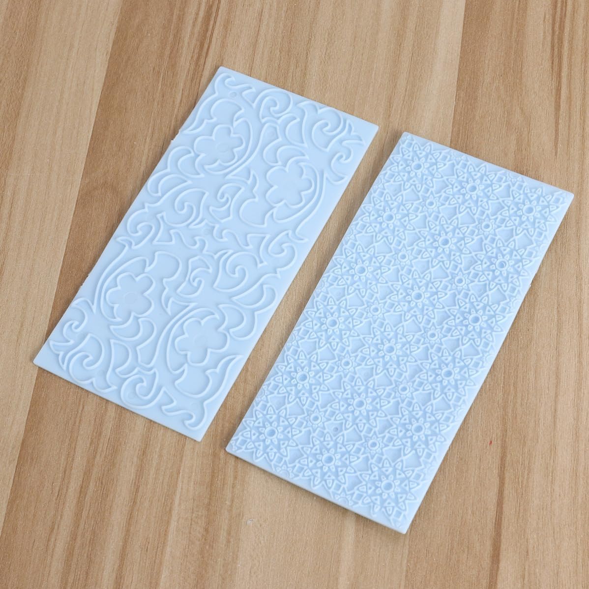 Floral Cake Border Mold Set, 2pcs Plastic Baking Tool
