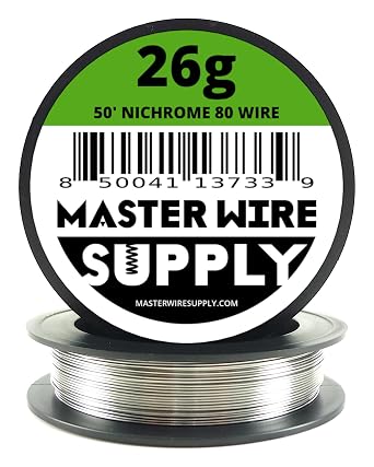 Nichrome 80-50 - 26 Gauge Wire - 50ft - 0.40mm - 0.016in - Master Wire Supply