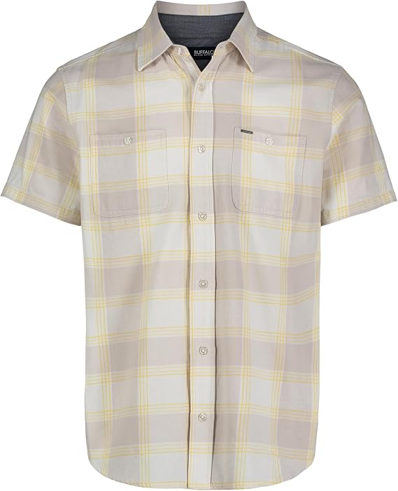 Buffalo David Bitton Men's Short Sleeve Solid Button Down
