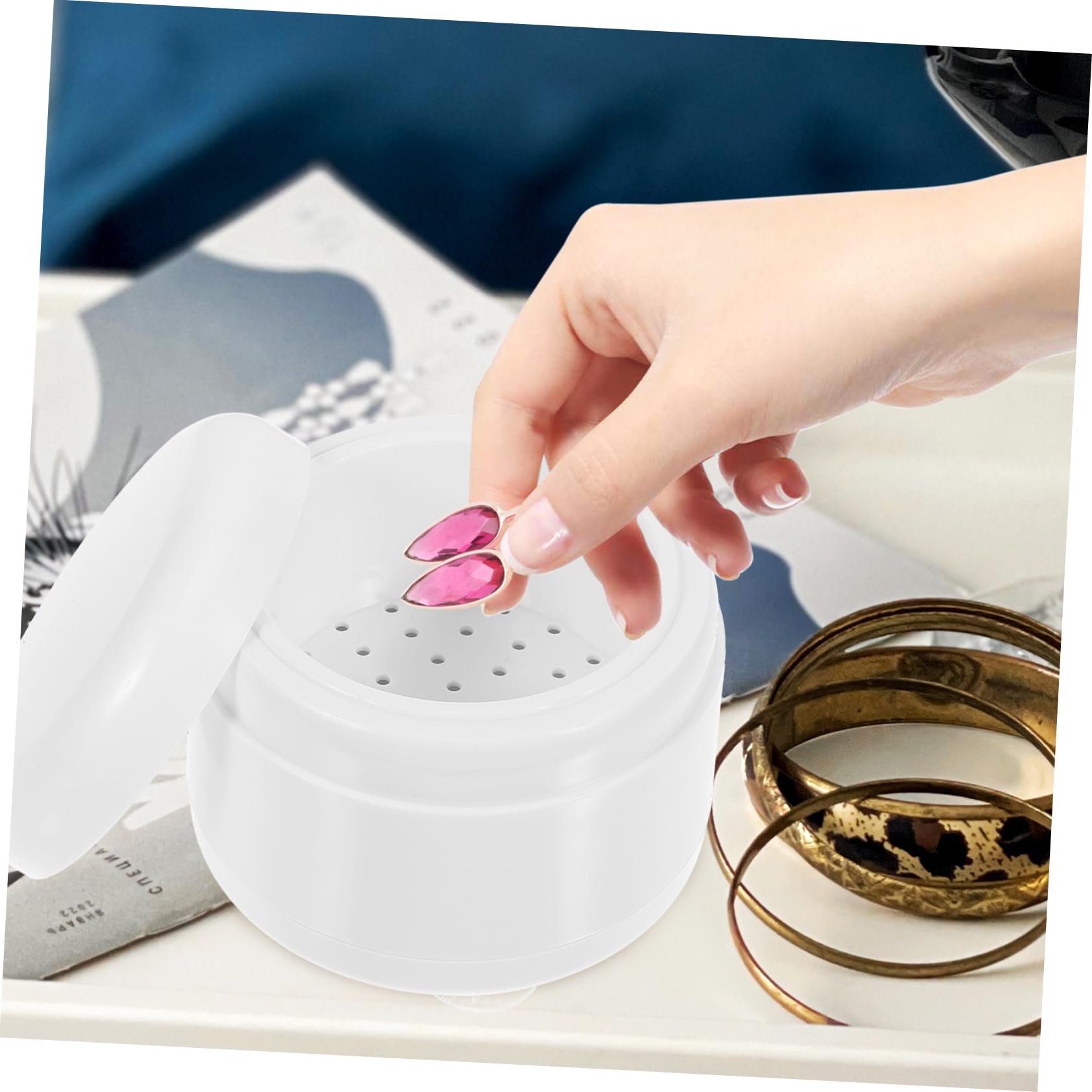 ULTECHNOVO 3stücke Tragbare Schmuckreinigungsmaschine Für Ringe Und Halsketten Reinigungsgerät Für Schmuck Mit Leisen Betriebsgeräuschen Einfache Anwendung Und Gründliche Reinigung