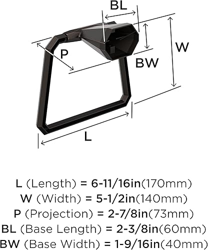 Vista 76 de Amerock BH36043CZ Toallero de bronce champán Toallero de 18 pulgadas (17.992 in) San Vicente Toallero de baño Accesorios de baño