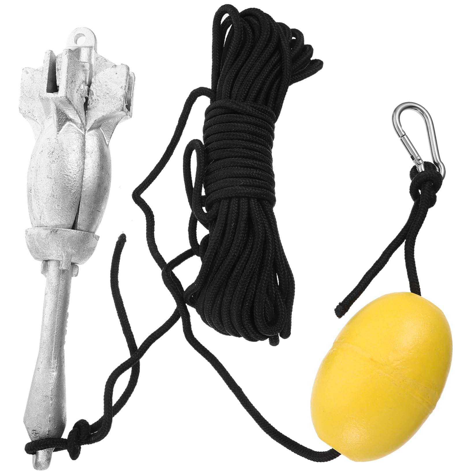 ibasenice 2pcs 4 Compact Folding Anchor Marine Kayak Anchor Rope for Canoes Sailboats Random Color