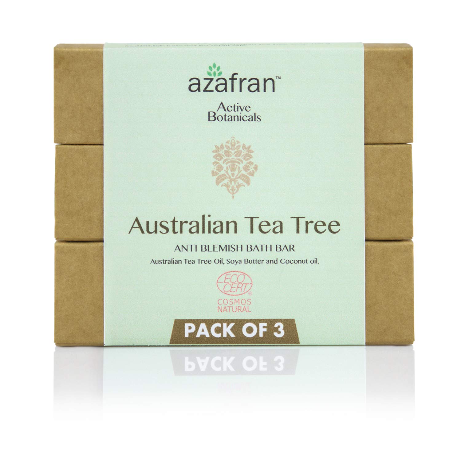 Azafran Australian Tea Tree Bath Bar - pack of 3