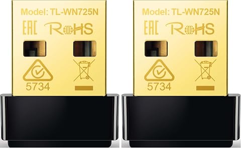 TP-Link TL-WN725N Adattatore USB Scheda di Rete, Wireless N 150Mbps, 2.4GHz, 1 Antenne Interne, Porta USB 2.0, Nano...