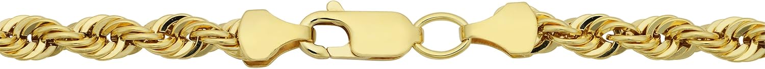 Kooljewelry 14k Yellow Gold Filled 4.2mm Rope Chain Necklace (16, 18, 20, 22, 24, 26, 30 or 36 inch) - Image 2