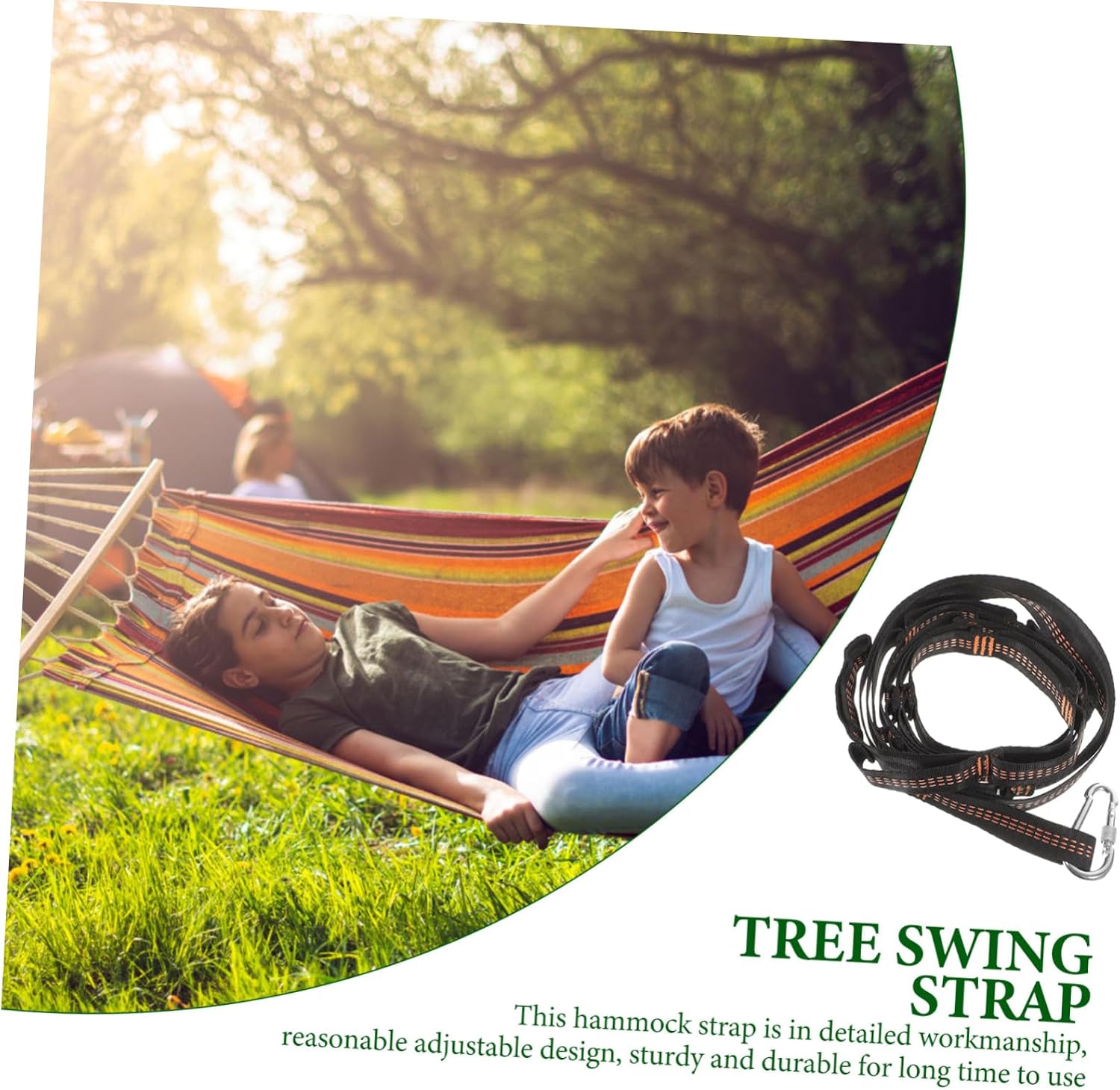 Milisten Yoga Hammock Tree Straps Heavy Duty Sling for Outdoor Camping and Aerial Yoga High Load-Bearing Design Color Random