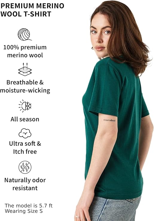 Tshirt laine mérinos pour femme