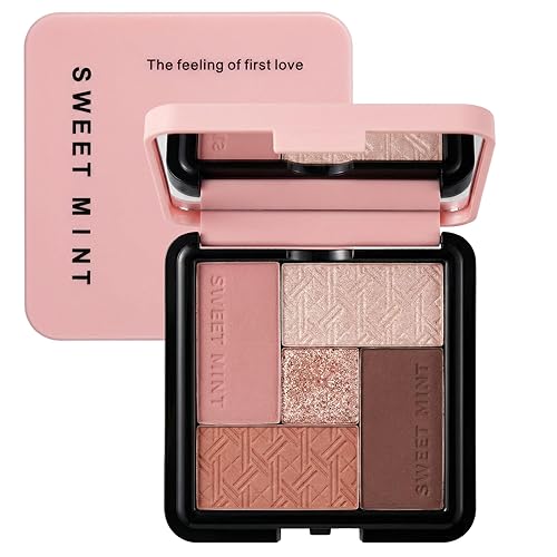 5-Color Eyeshadow Palette, Matte & Shimmer Eye Makeup with Highlighter