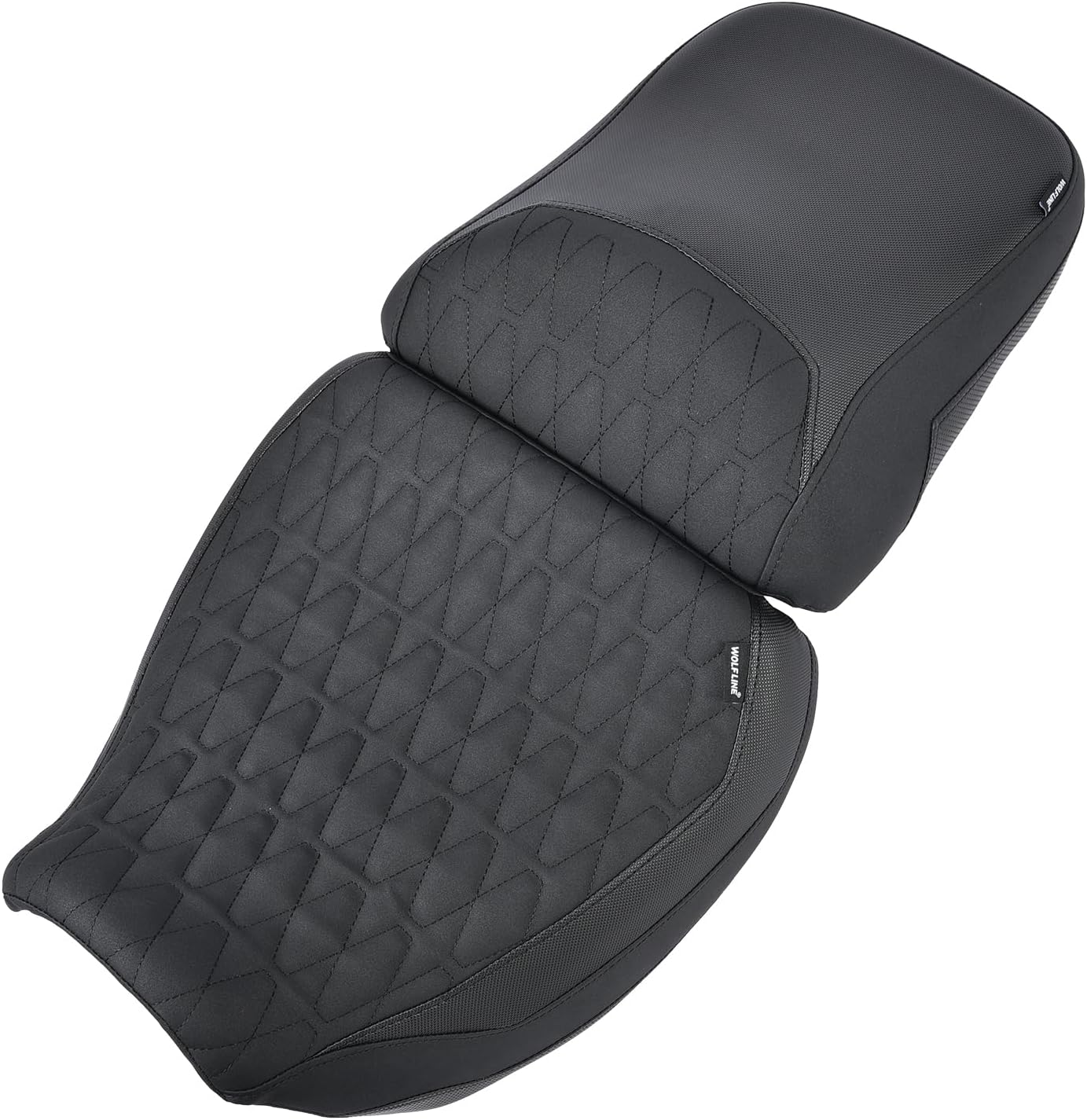 Motorcycle Rider Passenger Comfort Seat Fit for RA1250 Pan America 1250 2021 2022 2023 2024, Leather Front Rear Saddle Solo Cushion Pillion Pad, Black