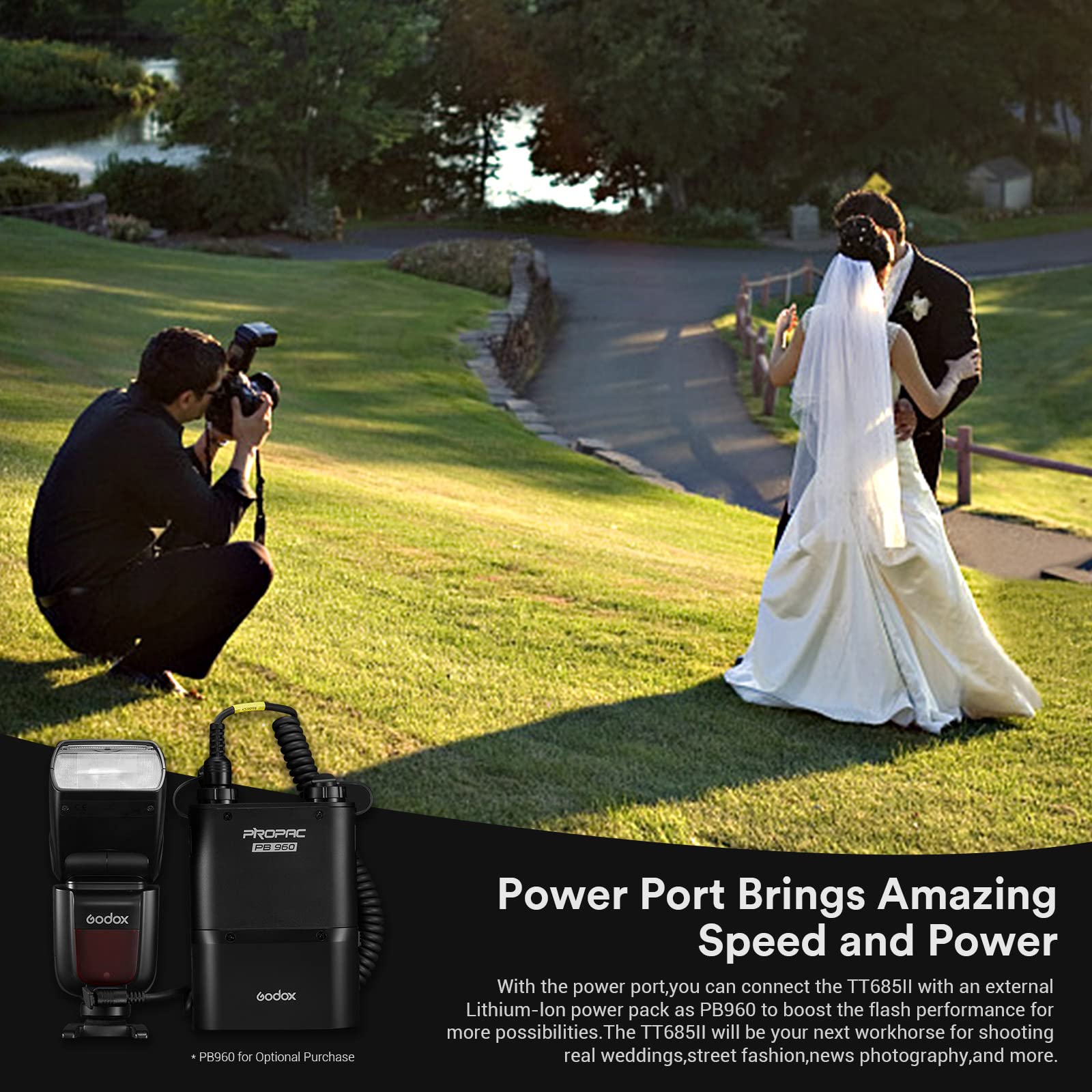 Godox TT685II-C TTL Flash Speedlite, HSS 1/8000s GN60 2.4G Wireless X System Transmisson Flash TTL Compatibile con Fotocamere Canon EOS