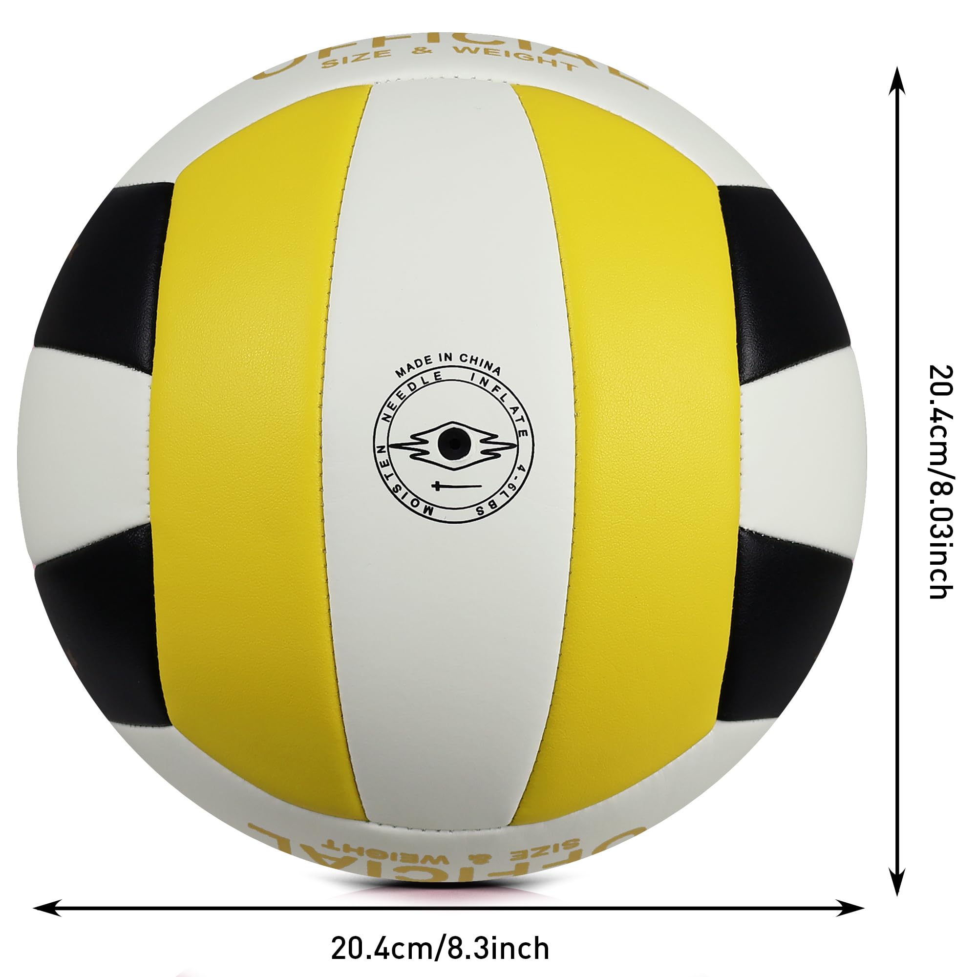 Balón de voleibol que brilla en la oscuridad, tamaño 5, tamaño oficial, para interiores y exteriores, con efecto de brillo nocturno, bola nocturna luminosa para playa, gimnasio, patio