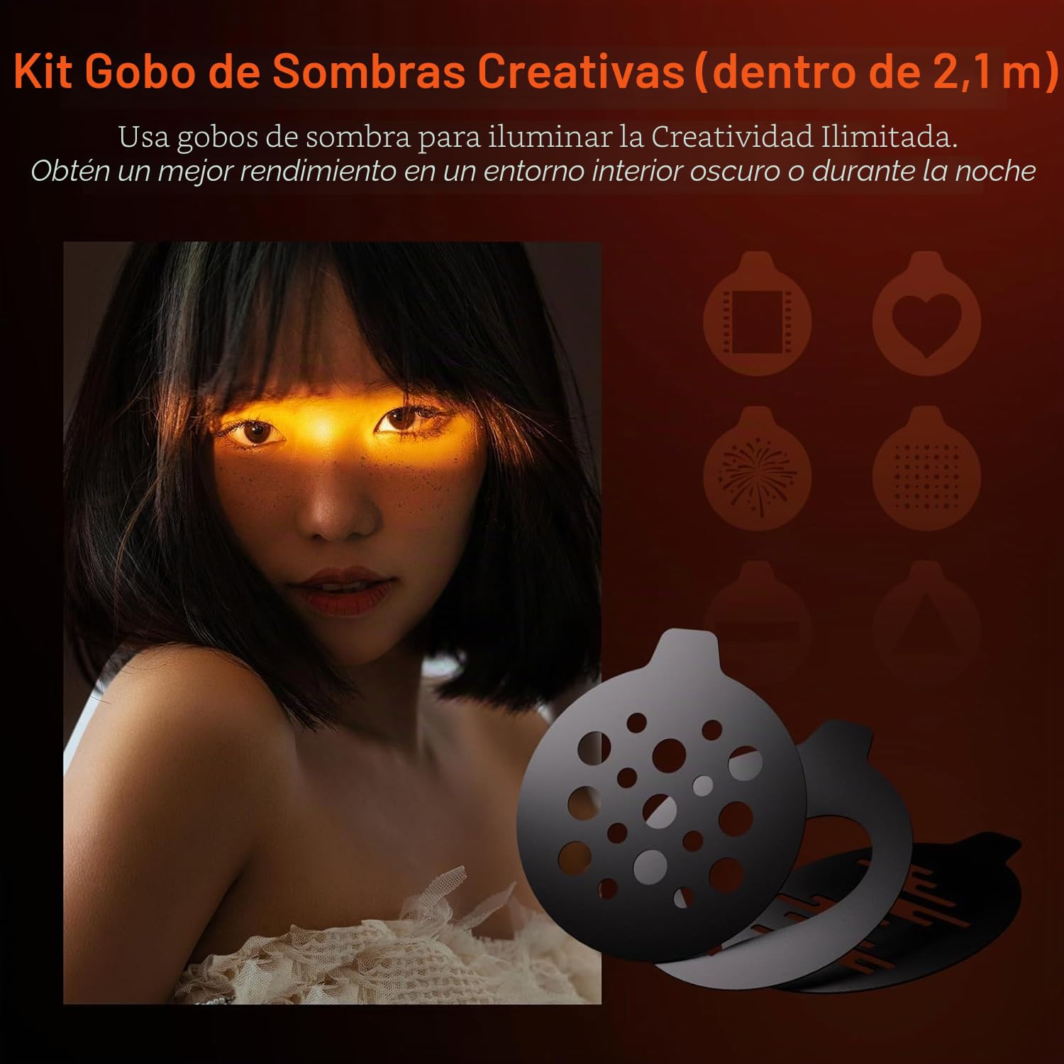 PHOTOOLEX linterna LED para fotografía con 4 luces de relleno de colores, 84000 mAh, aleación de aluminio con 20 filtros de luz estampados, luz de vídeo