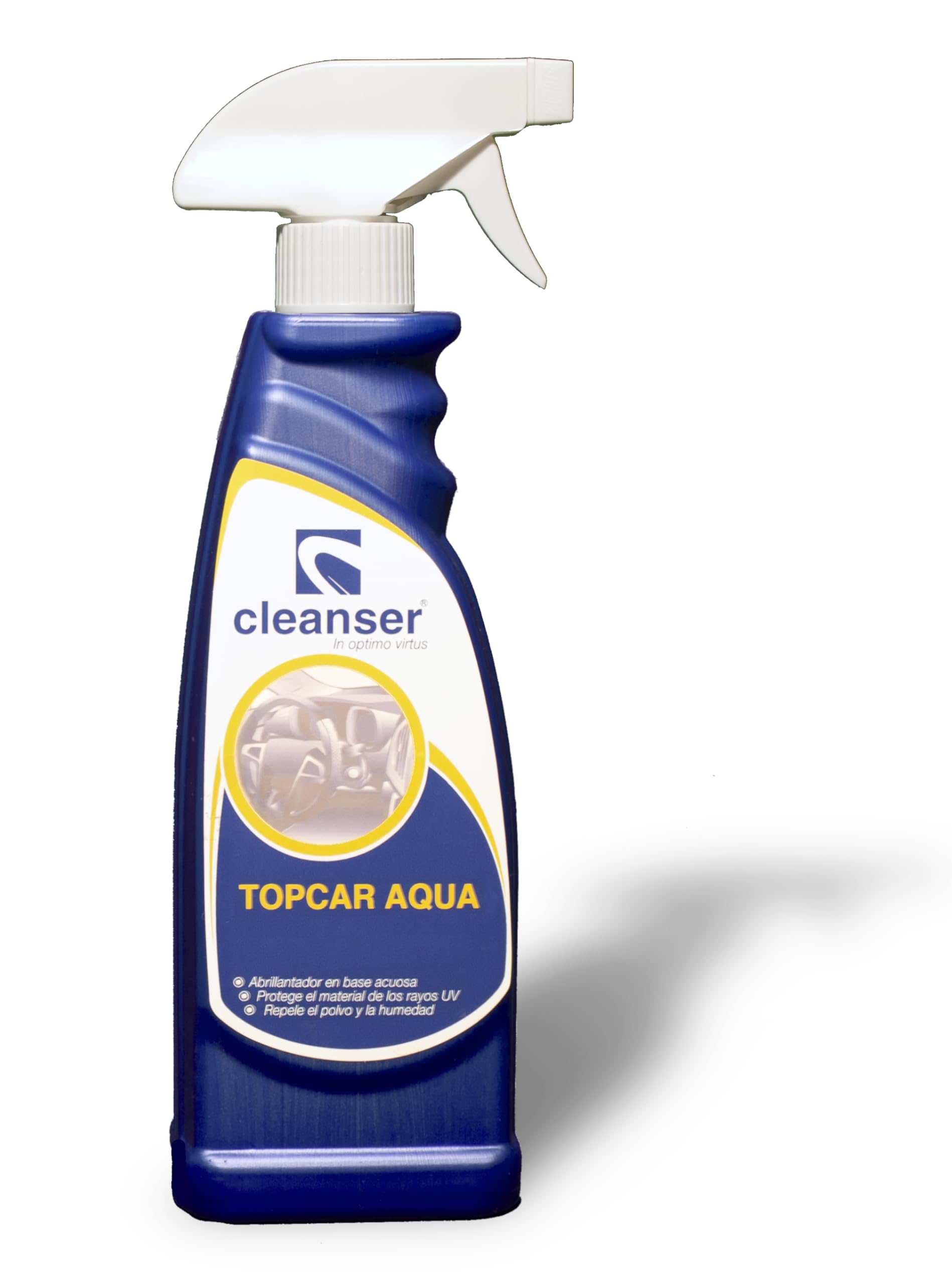 Cleanser. TopCar Aqua Abrillantador Protector de vinilos y sintéticos | Plasticos Interiores y Piel | Abrillanta y restaura | Protección contra Rayos UV (14x500mL)
