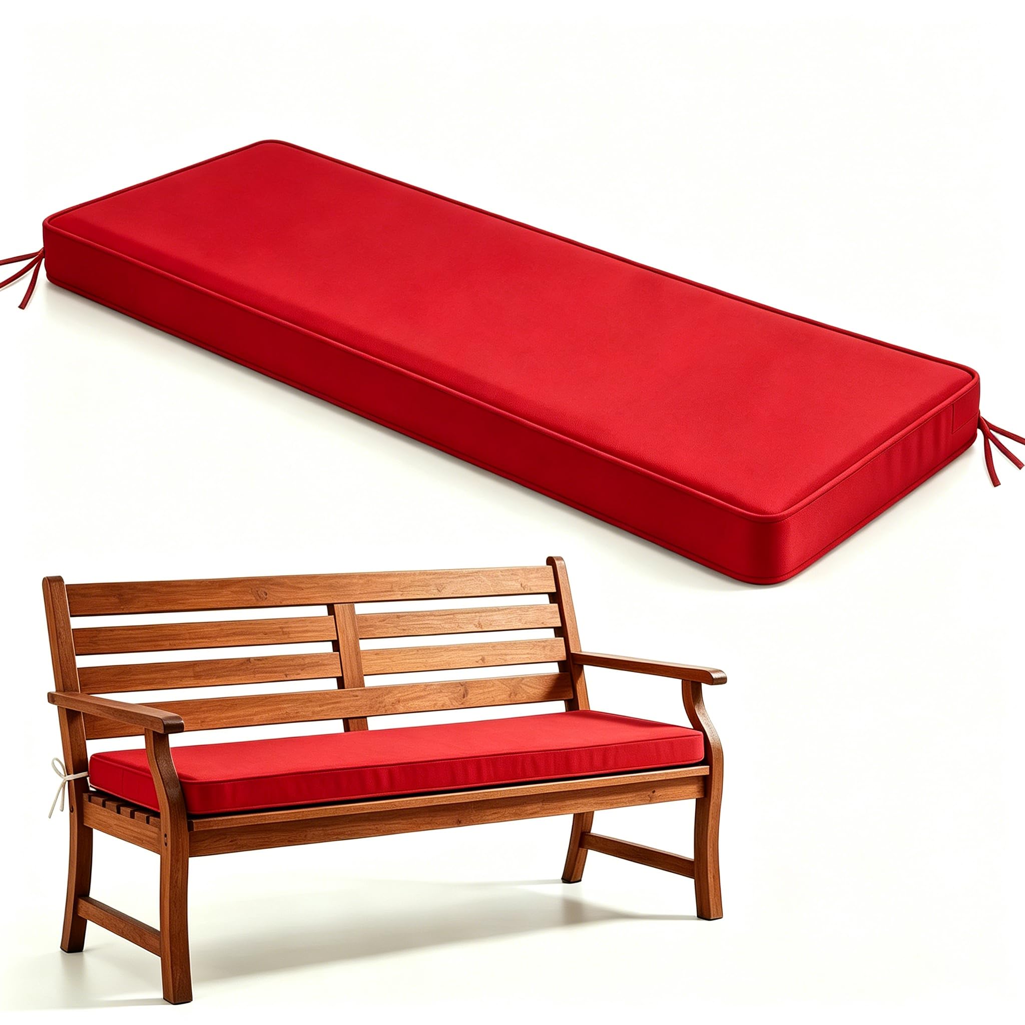 Cojín para Banco de Exterior Impermeable para Muebles de Patio Cojín Antideslizante con Funda Extraíble para Columpio de Jardín Sofá de Porche O Terraza