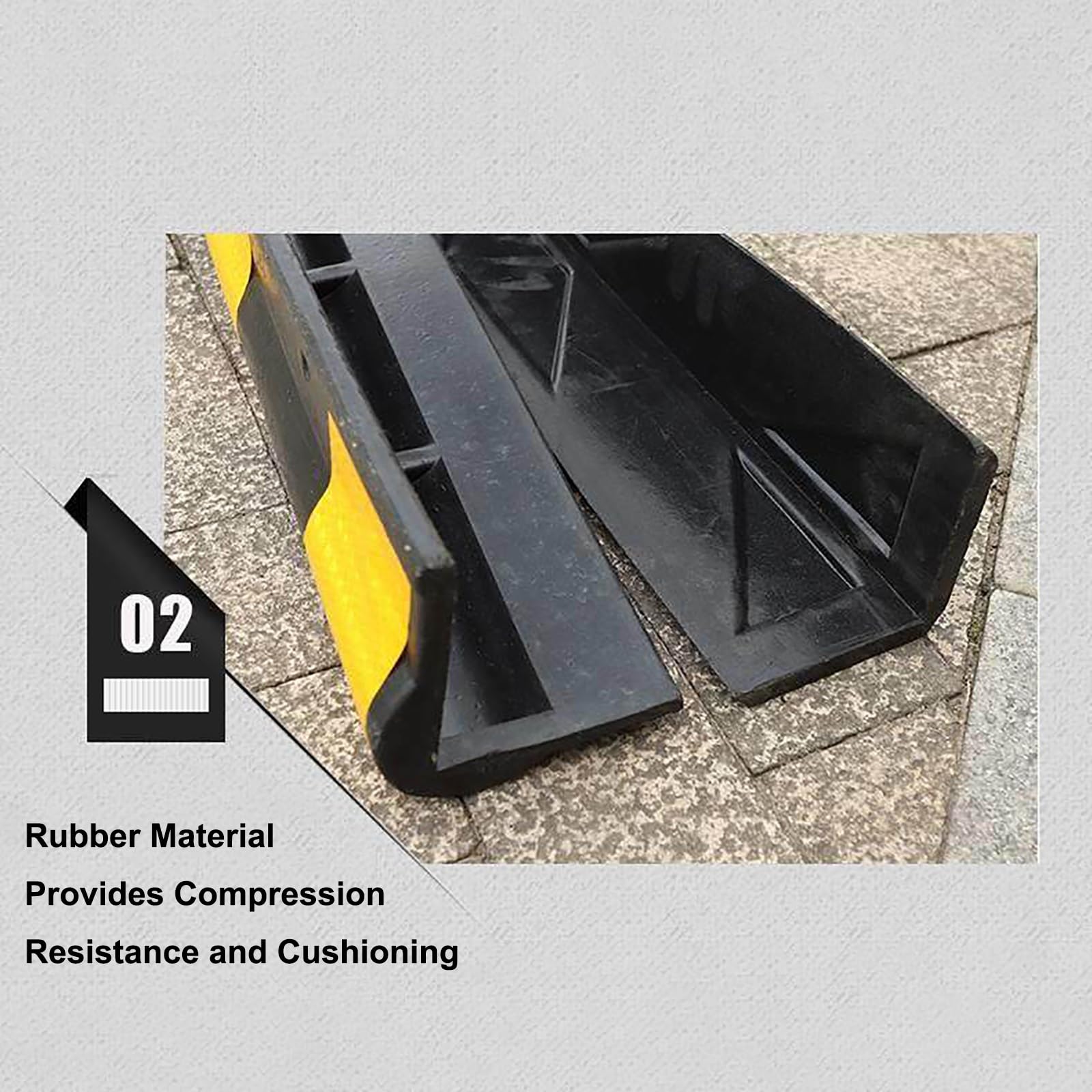 Eckenschutz für Wände, 2 Paar Gummieckenschützer für Garagen- und Lagerhallensäulen, Kantenschutz und Autotürschutz, abgerundete Kanten (60 x 10 cm) – robuste, stoßfeste Sicherheitsausrüstun