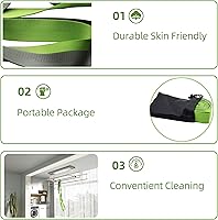 Vista 2 de SANKUU - Correas de yoga para estiramiento con 12 bucles, póster de entrenamiento, correas para estiramiento, equipo de terapia física, bandas