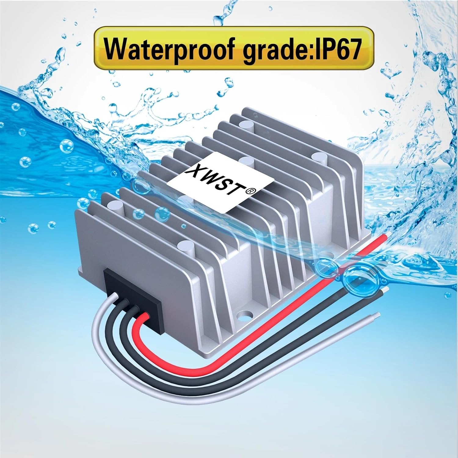 12V to 36V DC to DC Stabilizer Step Up Converter 8A-15A 36V Boost Power Inverter Car Voltage Regulator(8A Aluminum XL)