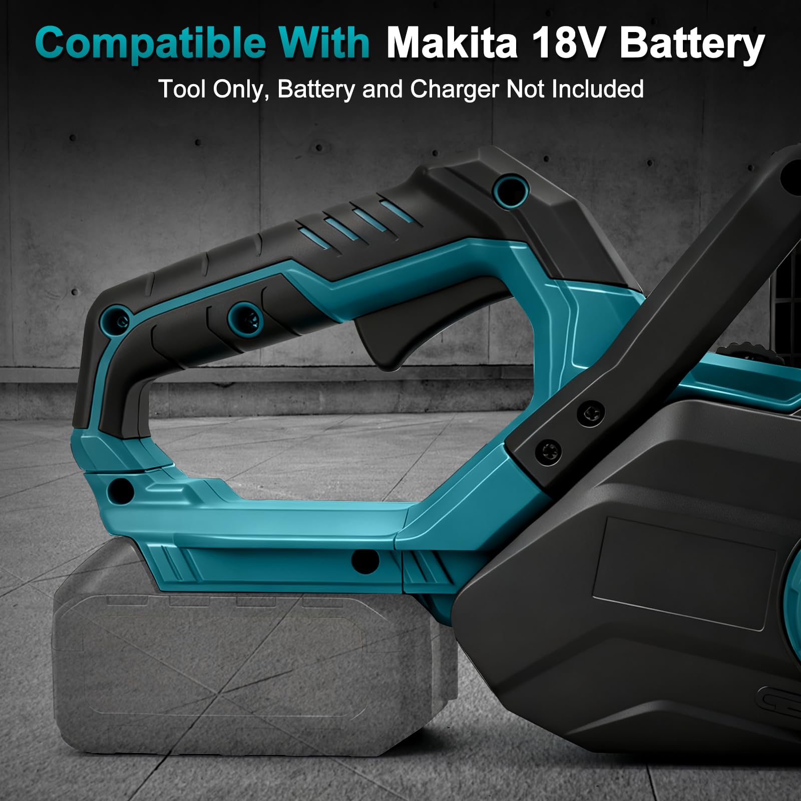 Tronçonneuse électrique sans fil de 30 cm compatible avec Makita 18 V (sans batterie), moteur sans brosse, tronçonneuse électrique, 3 chaînes, tension de chaîne sans outil et lubrificateur de voiture